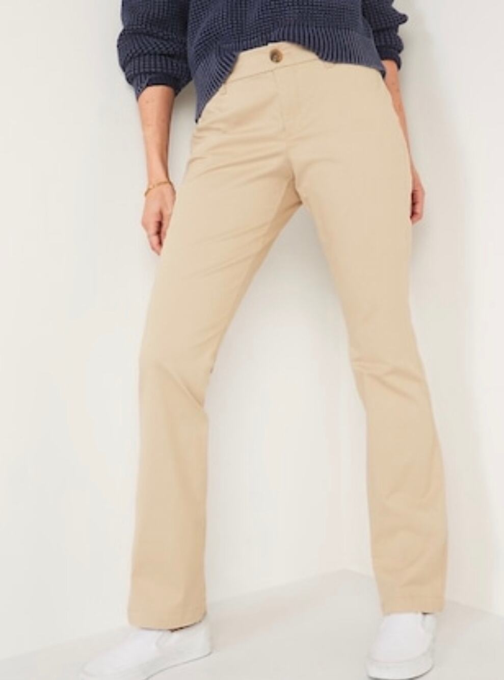 Old Navy Khaki Boot Cut Pants Size 8 NWT